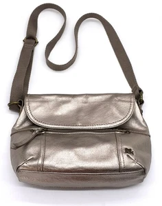 The SAK Umhängetasche silber metallic Leder verstellbar Canvas Riemen Taschen - Bild 1 von 13