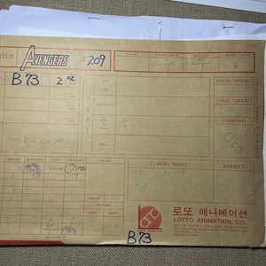 THE AVENGERS ASSEMBLE Animazione Arte Cels Layout Marvel Comics HAWKWING M82 - Foto 1 di 6