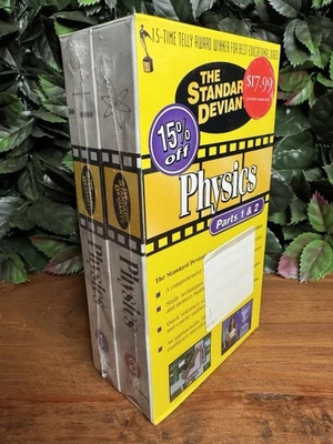 Sealed 1998 Standard Deviants Physics Parts 1 & 2 VHS Set • Cerebellum Corp HTF - Image 1 of 4