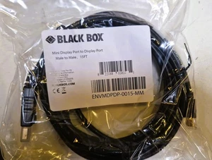 lot de 10 x Mini DisplayPort to DisplayPort - Cable Male to Male Black 15FT - Imagen 1 de 2