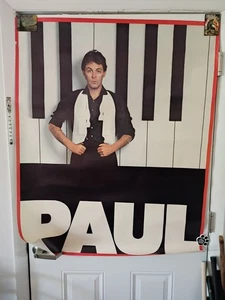 Paul McCartney Beatles Huge Piano Keys Tug of War Album 1982 Poster 45 x36 RARE - Picture 1 of 3