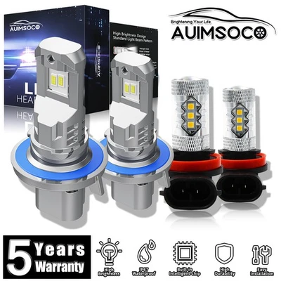 适用于日产 Sentra 2004 - 2012 6500K 冷白光 LED 车头灯灯泡 明亮 80000LM — 第 1/4 张图片