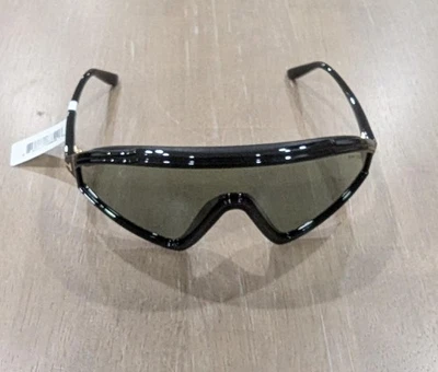 $625 Mens Authentic TOM FORD 87mm Shield Sunglasses Black/Smoke - Image 1 of 4