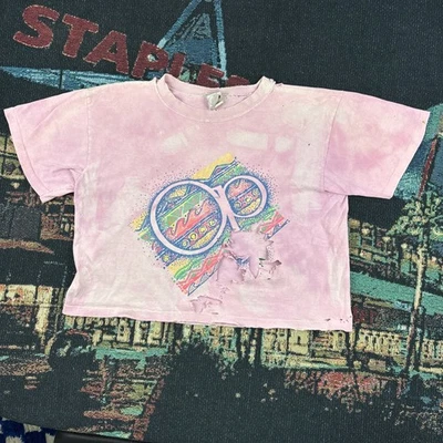 Camisa corta vintage Ocean Pacific 1990 adulto talla única Thrashed Distress Foto 1 de 4