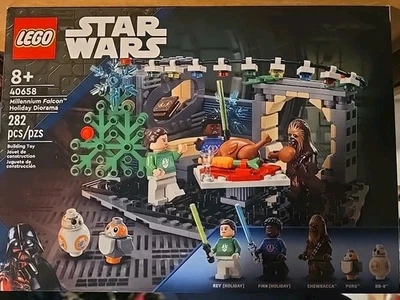 乐高星球大战 Millennium Falcon Holiday Diorama 40658 全新未拆封迪士尼 — 第 1/4 张图片