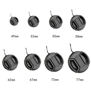 Front Lens Cap Cover Center Pinch Snap On 37mm-105mm For Nikon Sony 1PCS - Picture 1 of 28