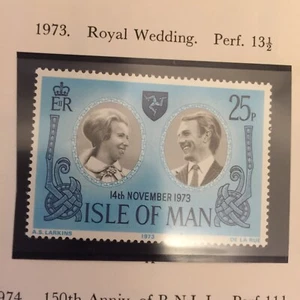 Isle Of Man Mint Stamps Princess Anne Royal Wedding Mark Phillips 1973 Mint - Picture 1 of 2