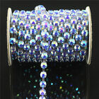 SS30, Jelly AB résine cristal strass chaîne argent mariage couture garniture