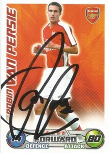 Tarjeta coleccionable Match Attax 2008/2009 firmada por Robin Van Persie + certificado de autenticidad - Imagen 1 de 1