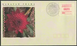 Australia Waratah Frama Label 45c 1994 cubierta primer día, muy buen estado - Imagen 1 de 1