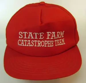CAPPELLO TAPPO SQUADRA SQUADRA STATE FARM CATASTROFE SNAPBACK COTONE ROSSO - Foto 1 di 6