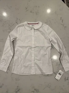 French Toast Girls Peter Pan Collar White Uniform Shirt size 12 - Picture 1 of 5