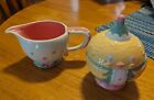 JOHANNA PARKER DESIGN Spring Easter Chick & Bunny Ceramic Sugar & Creamer