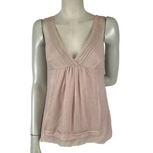 Wish Top Pink Size 10 Baby Doll Cami Shimmery Chiffon Party Cocktail Sleeveless - Picture 1 of 11