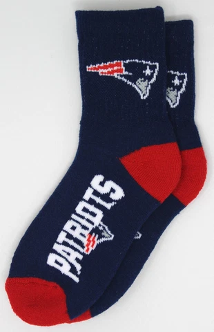 New England Patriots NFL 1/4 Quarter Kids Socks *Youth Size (Youth 13/Adult 1-5) Cover