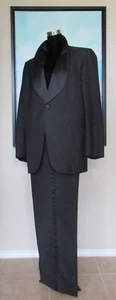 Traje de Esmoquin de Lana Formal Negro Brooks Brothers De Colección Talla 38 - Imagen 1 de 13