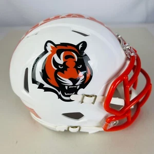 Cincinnati Bengals Custom Mini Helmet - Tiger decal on White - Picture 1 of 6