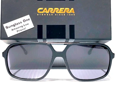 NUEVO CARRERA Marco Negro Mate Protector UV Lente Gris Gafas de Sol 229/S 807IR Foto 1 de 4