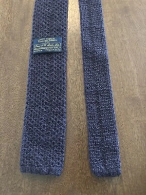 Robert Talbott Square Tip Tie Beecroft & Bull Ltd Purple Knit Tip - Image 1 of 4