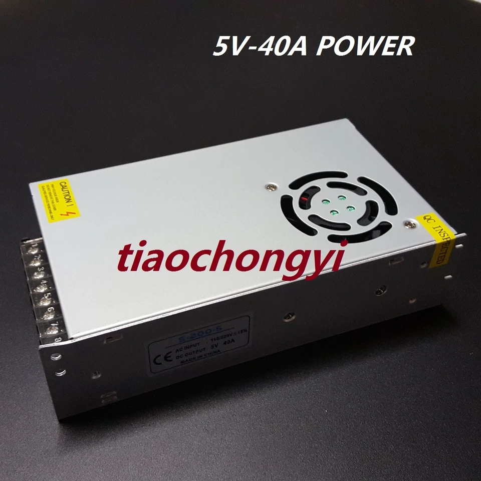 200W AC100V-220V DC5V 40A Adjust Universal Regulated Switching Power Supply  - Image 1 of 4