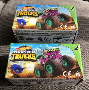 Hot Wheels Monster Trucks Mini Boxes Series 2 Power Key And Stickers Lot O 2 NEW - Bild 1 von 1