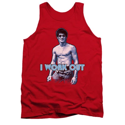 Camiseta sin mangas gráfica para hombre adulto con licencia Bruce Lee Works Out SM-2XL Foto 1 de 2