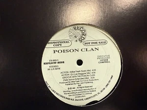 POISON CLAN ACTION 12" 1992 LUKE RECORDS PR 229 HIP HOP DJ PROMO UNPLAYED - Picture 1 of 2