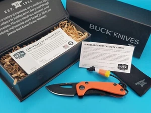 Buck October 2024 BOTM 417 Budgie! Cerakote Orange & Black S35VN, 1 OF 500! RARE - Picture 1 of 11