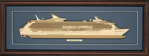 Wood Cutaway Model of Voyager of the Seas - Made in the USA - Picture 1 of 1
