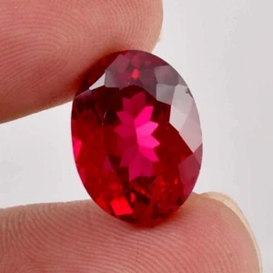 Piedra preciosa suelta corte ovalado pintura roja birmana natural de 15,30 quilates certificada 12x16 mm - Imagen 1 de 6