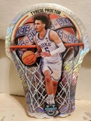 Tyrese Proctor 2023-24 Bowman's Best University Buckets Shimmer Refractor /50 RC - Image 1 of 2