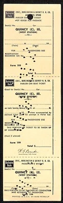 Burlington Route Quincy to Unused VOID SAMPLE UNNUMBERED Ticket 1965 - Image 1 of 2