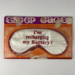 Maschera per dormire adulti vintage Sleep Gags "Sto ricaricando la batteria" - Foto 1 di 8