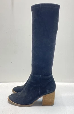 Bota hasta la rodilla impermeable de gamuza negra Blondo para mujer tacón medio talla 5,5 Foto 1 de 4
