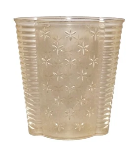 VTG MCM 1950s Clear Lucite Acrylic Trash Can Waste Basket Starburst Atomic - Picture 1 of 12
