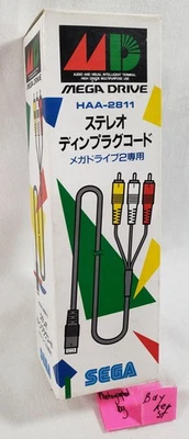 NEW Official SEGA Mega Drive Genesis Model 2 Stereo AV Composite Cable HAA-2811 - Image 1 of 4