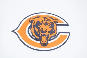 Letrero con el logotipo de los Chicago Bears - Arte en estante de pared y escritorio 3D - Imagen 1 de 1