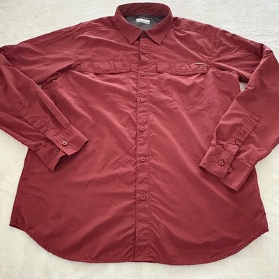 Camisa Columbia Omni-Shade Ventilada Para Hombre Talla Grande Roja (Marate) Manga Larga Foto 1 de 4
