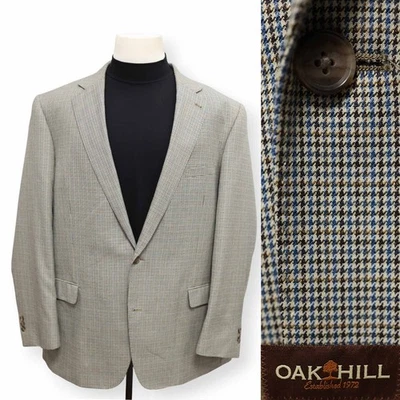 OAK HILL mens multicolor HOUNDSTOOTH sport coat suit jacket blazer 50 52 L - Image 1 of 4