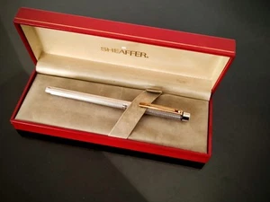 Vintage & Scarce Sheaffer Slim Targa Sterling Silver Fountain Pen ~ 14k Gold Nib - Picture 1 of 24