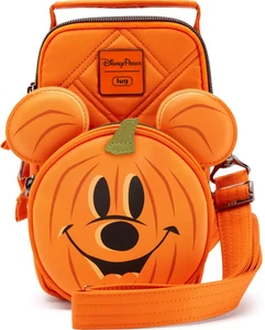 NEW Disney Parks LUG Mickey Mouse PUMPKIN Jack-o'-Lantern Skeeter Mini Crossbody - Picture 1 of 23