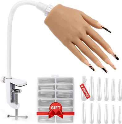 Mano Finta per Ricostruzione Unghie - Silicone Mano per Pratica Unghie per Princ - Immagine 1 di 4