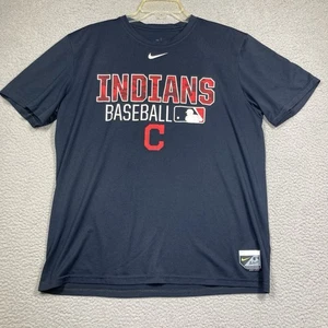 Cleveland Indians T-Shirt Erwachsene Large blau MLB Baseball Nike Kurzarm - Bild 1 von 10
