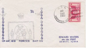 FDC FIRST DAY COVER 1950 NAVAL EVENT COVER USS AMPHION AR-13 ARMED FORCES DAY - Picture 1 of 1
