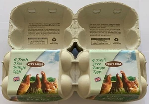 100 X 1/2 DOZEN QUALITY PRINTED EGG BOXES FOR VERY LARGE CHICKEN /DUCK EGGS - Picture 1 of 4