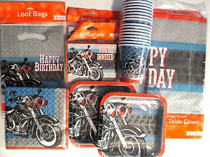CYCLE SHOP - Birthday Party Supplies Set Pack DELUXE KIT w/ Invites & Bags !! - Picture 1 of 1