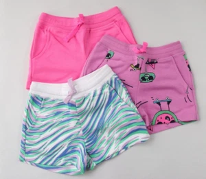Girl's French Terry Knit Shorts Blue / Pink, Watermelon/Zebra 3T (91-99cm) - Picture 1 of 22