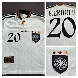Germany 1996 Home Jersey #20 Bierhoff Adidas White Shirt Size XS Retro Vintage - Picture 1 of 10