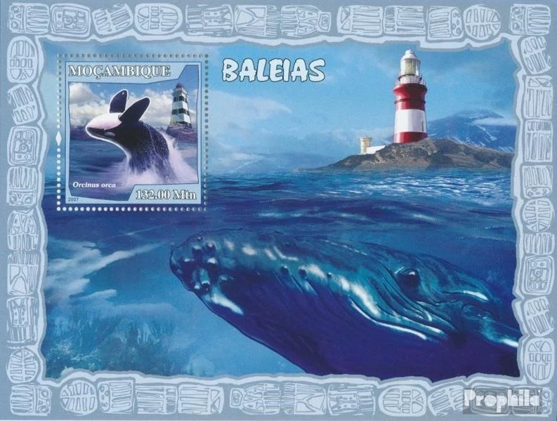 Stamps Mosambik 2007 Mi miniature sheet 230 (complete. issue) MNH 2007 Whales an - Image 1 of 1