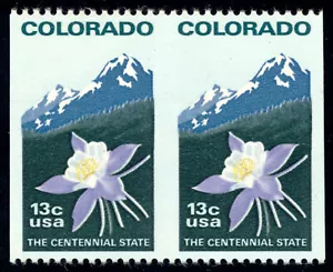 US 1711b 13c 1977 Adler und Schild horizontales Paar imperf vertikal Sehr guter Zustand NH - Bild 1 von 2